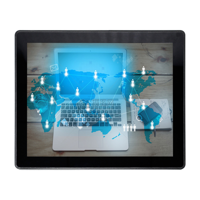 صفحه نمایش لمسی خازنی USB PCAP با پایه VESA 75 میلی متری 17 اینچی ضد خرابی