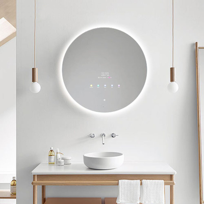 آینه هوشمند 10.1 اینچی لمسی، آینه حمام گرد LED IP65 PCAP